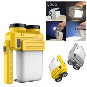 Lampe de Camping LED avec Batterie Externe Rechargeable Portable, Lampe de Poche et Port Type C