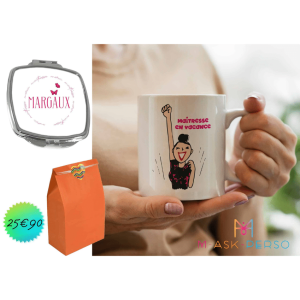 Lot merci maîtresse mug et miroir