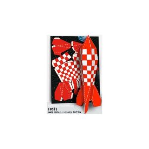 Carte postale à découper Grande Fusée