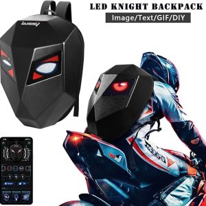 Crelander Sac à dos moto a écran d’affichage LED 3D,extensible et étanche –  حقيبة ظهر ثلاثية الابعاد للدراجات النارية مع شاشة عرض بعينين