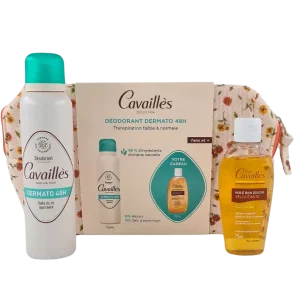 ROGE CAVAILLES DEO DERMATO 48H SPRAY 150ML+ HUILE ET TROUSSE OFFERT