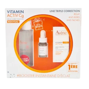 AVENE SERUM VITAMIN Cg ECLAT 30ML +SERUM ACTIV B3 10ML ET EAU MICELLAIRE 100ML OFFERTS