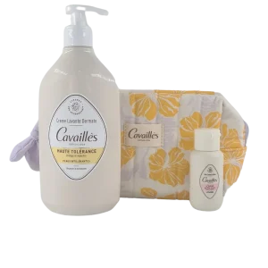 ROGE CAVAILLES UHT CR LAVANTE DERMATO 500ML+ TROUSSE ET SOIN INTIME EXTRA DOUX 50ML OFFERTS