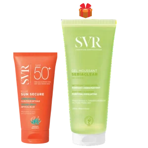 SVR ECRAN SUN SECURE BLUR 50+ 50ML + GEL NETT SEBIACLEAR 200ML GRATUIT