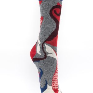 Chaussettes Berthe aux grands pieds poissons rouges