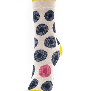 Chaussettes Berthe aux grands pieds Couronne Jaune et Fleurs