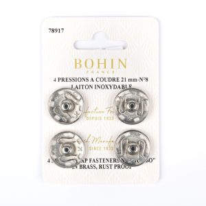 Pressions à coudre 21 mm Chrome Bohin