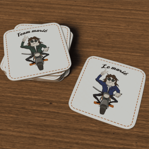 Evg idée : sous-verres moto