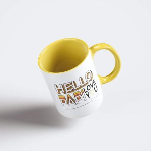 Tasse anglaise dessin : hello papi
