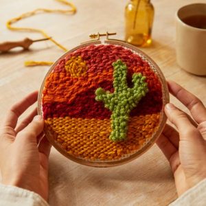 DMC Kit punch needle terre de sable