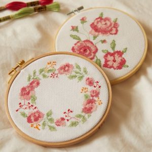 DMC duo kit point de croix fragrance de rose