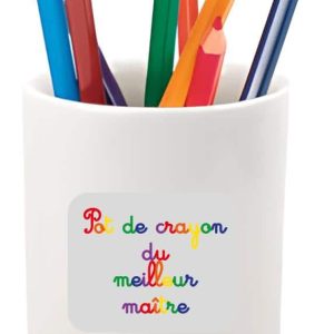 Cadeau personnalisable merci pour maître : Pot de crayon « le meilleur maître »