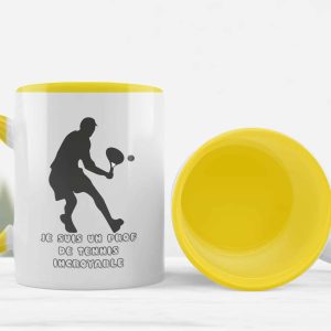 Cadeau prof de tennis : Mug super prof