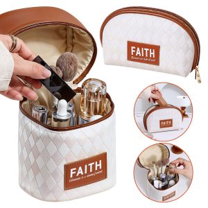 Trousse de maquillage 2en1 compacte avec plusieurs compartiments