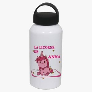 Gourde Petite Licorne pour Enfant Personnalisée