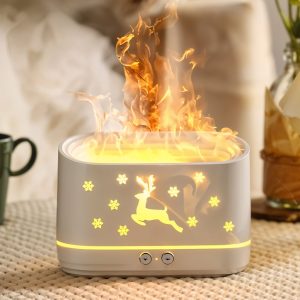 Humidificateur et Diffuseur d’Huiles Essentielles Effet Flamme LED 300ml – معطر جو على شكل ألسنة لهب