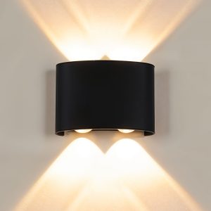 Applique Murale LED 4W D’Éclairage Extérieur 2 Lampes en PP