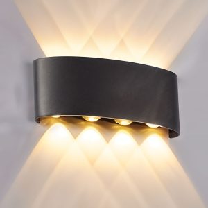 Applique Murale LED 8W D’Éclairage Extérieur 4 Lampes en PP