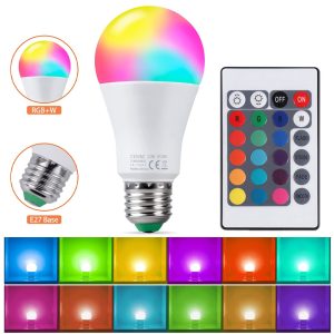 Ampoule LED RGBW E27 à intensité variable 16 couleurs – مصباح بأضواء ملونة