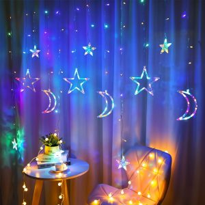 Rideau Lumineux Étoiles & Lune  – ستارة إضاءة النجوم والقمر
