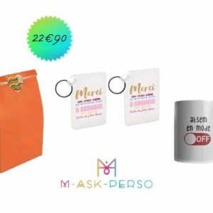 Lot ATSEM mug et porte clés