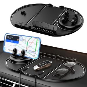 Tapis De Téléphone Antidérapant pour Voiture 6en1 Rotation à 360° – منظم أغراض في سيارة