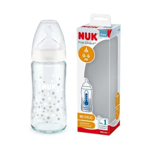 NUK BIB VERRE FIRST CHOICE+ 0-6M 240ML