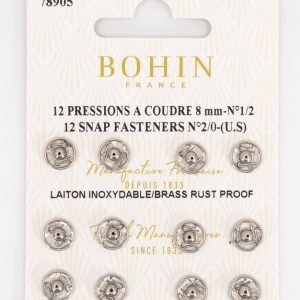 Pressions à coudre 8 mm laiton inoxydable
