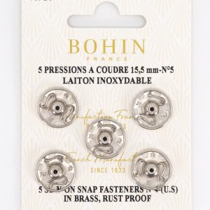Pressions à coudre 15,5 mm laiton inoxydable