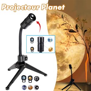 Lampe de lune projecteur veilleuse 360° lumière de projection de lune éclairage de charge USB