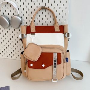 Ensemble de sacs d’école Kawai pour Enfants 2Pcs Avec Pochette Beige – محفظة 2 قطع كاواي مع محفظة صغيرة بيج