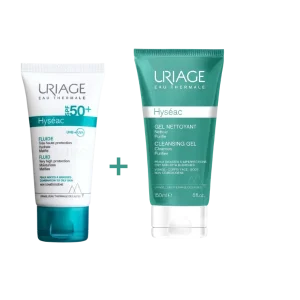 URIAGE PACK HYSEAC ECRAN FLUID 50ML+ HYSEAC GEL NETTOYANT 150ML