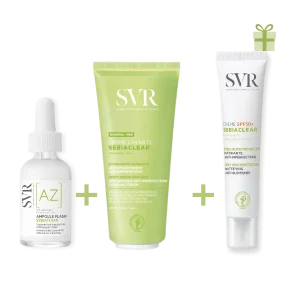 SVR COFF SEBIACLEAR CREME LAVANTE 200ML+AMPOULE FLASH AZ 30ML+ SEBIACLEAR ECRAN SPF50+GRATUIT