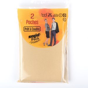 Lot de 2 poches de pantalon à coudre SOLID POCH
