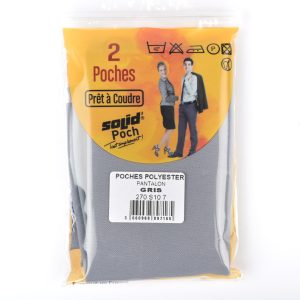 Lot de 2 poches de pantalon à coudre SOLID POCH