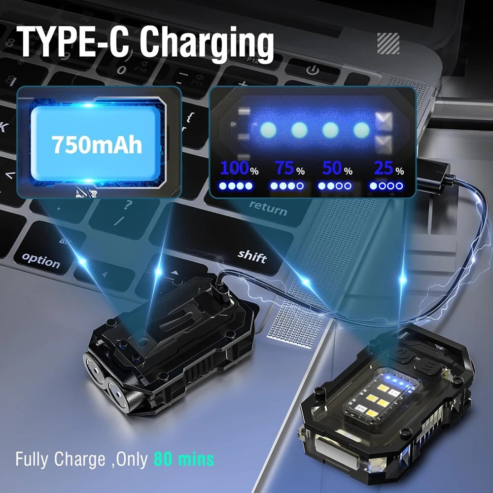 Mini Lampe de Poche Porte-Clés Étanche WD-086 – مصباح محمول – Image 7