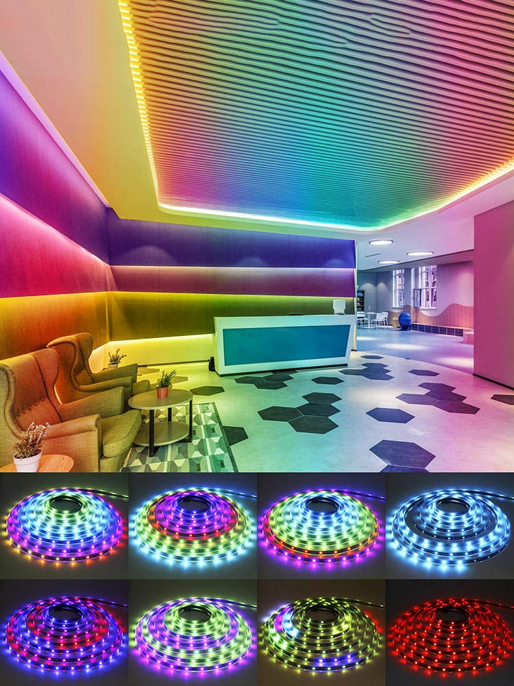 5M Bandes LED RGB 12V pour éclairage intérieur et extérieur – Image 4