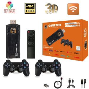 8K Android TV Box Console de jeu 10000+ Retro Stick double système AU