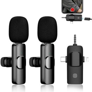 Microphone cravate sans fil 3 en 1 Plug and Play avec puce de réduction du bruit – ميكروفون لاسلكي