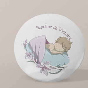 Badge personnalisé Baptême ange