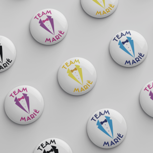 Evg idee : badge costume team marié