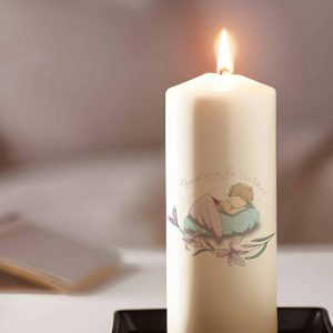 Bougie personnalisée Baptême ange