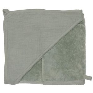 Cape de bain + gant – Vert de gris