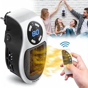 Mini Chauffage Mural Électrique 500W + Télécommande – سخان كهربائي صغير للحائط