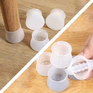 مجموعة من 20 قطعة أغطية سيليكون مانعة للانزلاق لأرجل الطاولات والكراسي، وواقيات للأرضيات من الخدوش