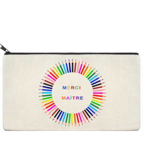 Cadeau personnalisé de maître : Trousse « crayons merci maître »