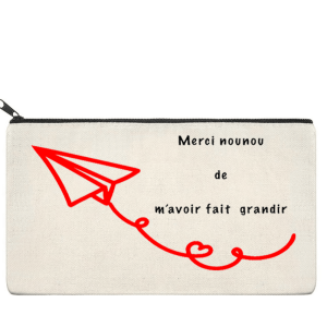 Cadeau personnalisé de nounou : Trousse « merci nounou de m&rsquo;avoir fait grandir »