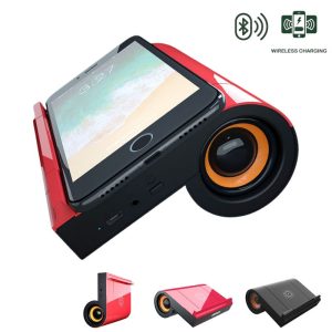 مكبر صوت بلوتوث و شحن لاسلكي 1200 مللي أمبير – Haut-parleur Bluetooth Version 5.0 charge sans fil 1200mAh Micro USB, prise AUX, stéréo, double canal