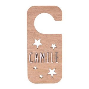 Plaque de porte décorative personnalisable – Etoiles