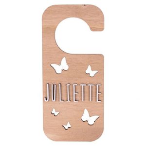 Plaque de porte décorative personnalisable – Papillons